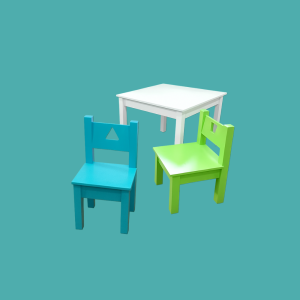 Set infantil de mesa y sillas